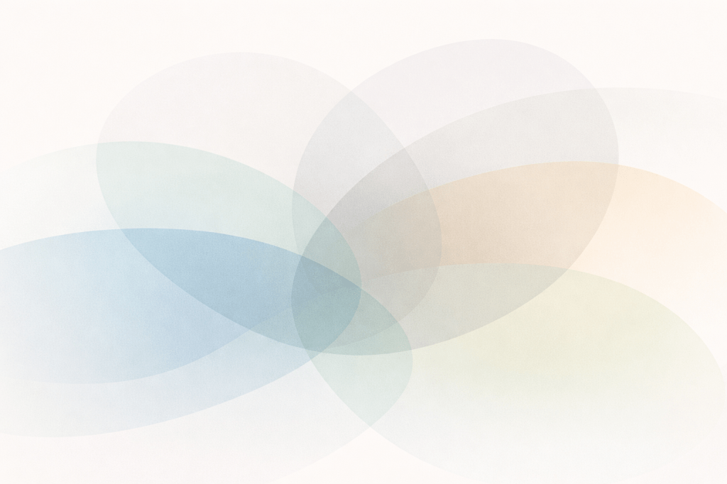 An abstract muted palette geometric shape